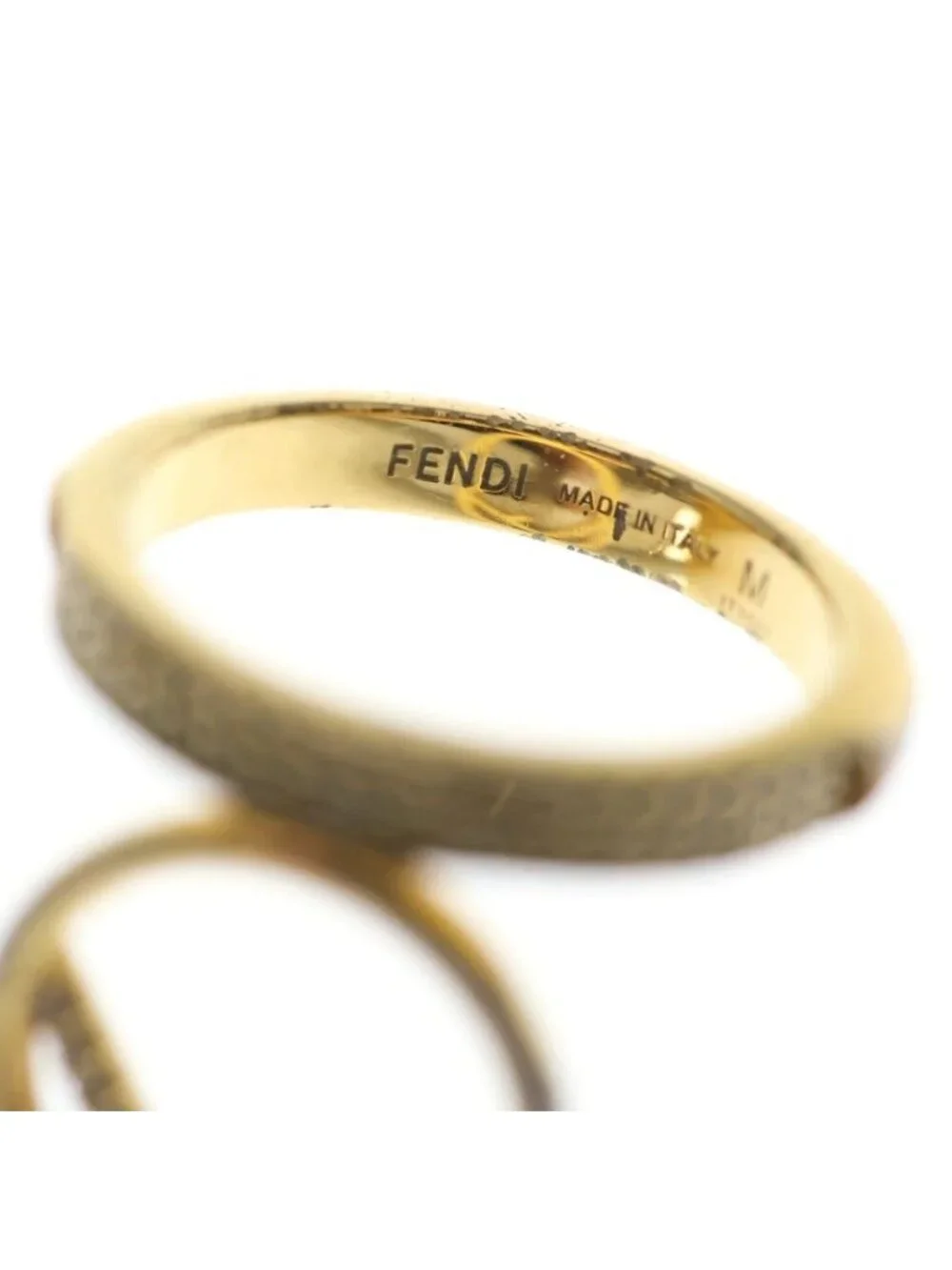 Fendi Is Crystal Metal Ring Gold